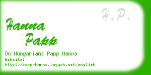 hanna papp business card